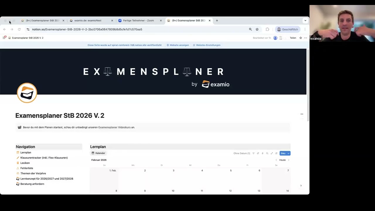 Examensplaner Steuerberater 2026 | Die neuen Prüfungsthemen