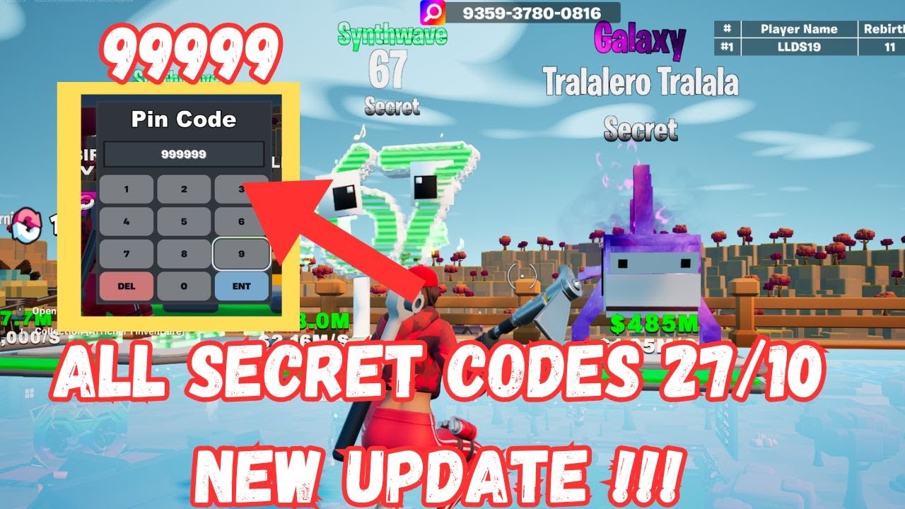 UNBOX A BRAINROT MAP FORTNITE CREATIVE ALL SECRET CODE NEW UPDATE ADMIN CODE JACK'O EVENT 27/10