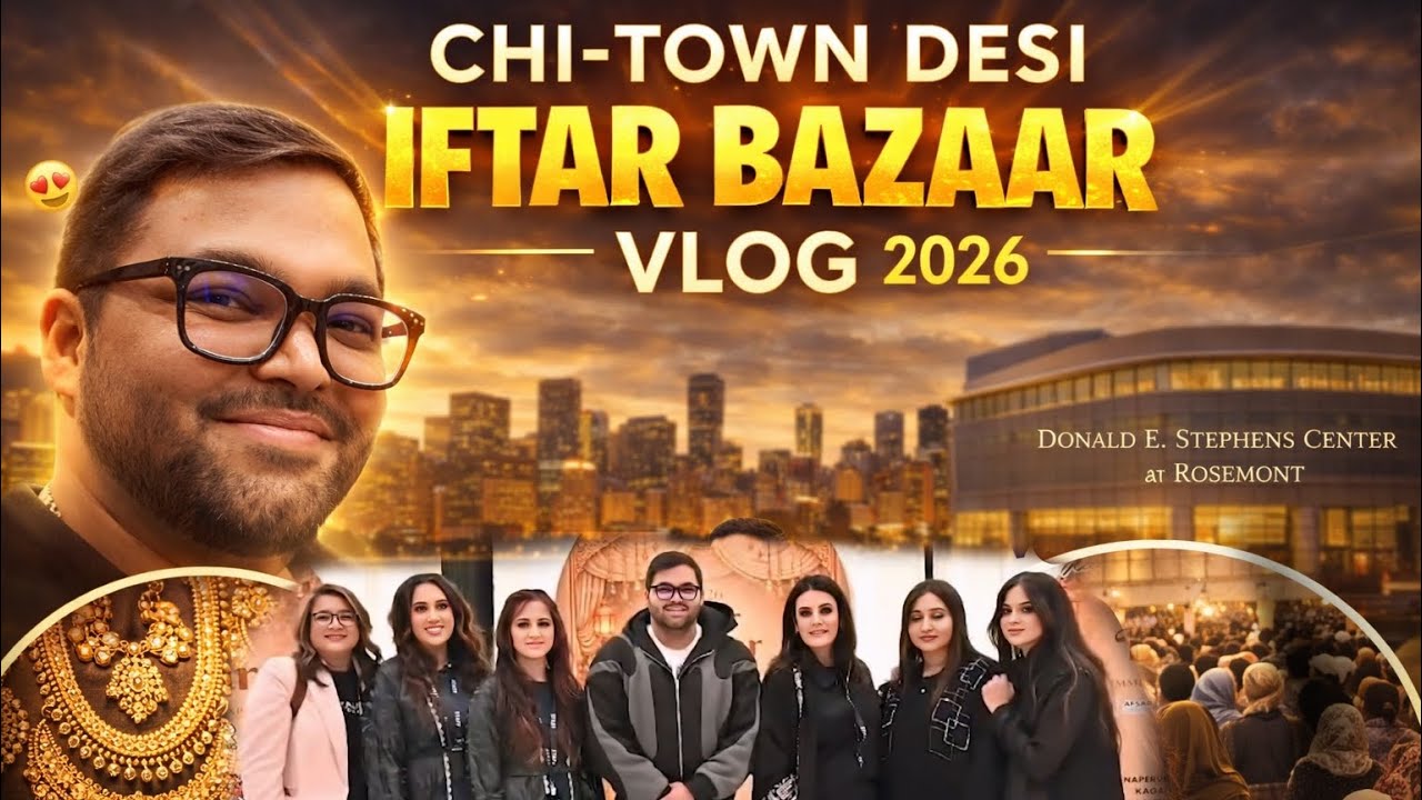 Индийский ифтар-базар Chi-Town Desi Iftar Bazaar 2026 в Чикаго | Полный видеоблог мероприятия.