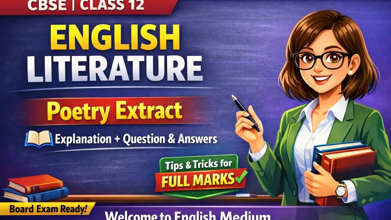 Class 12 English Poetry Extract | Explanation with Questions & Answers @CBSEENGLISHTheToppersChoice 