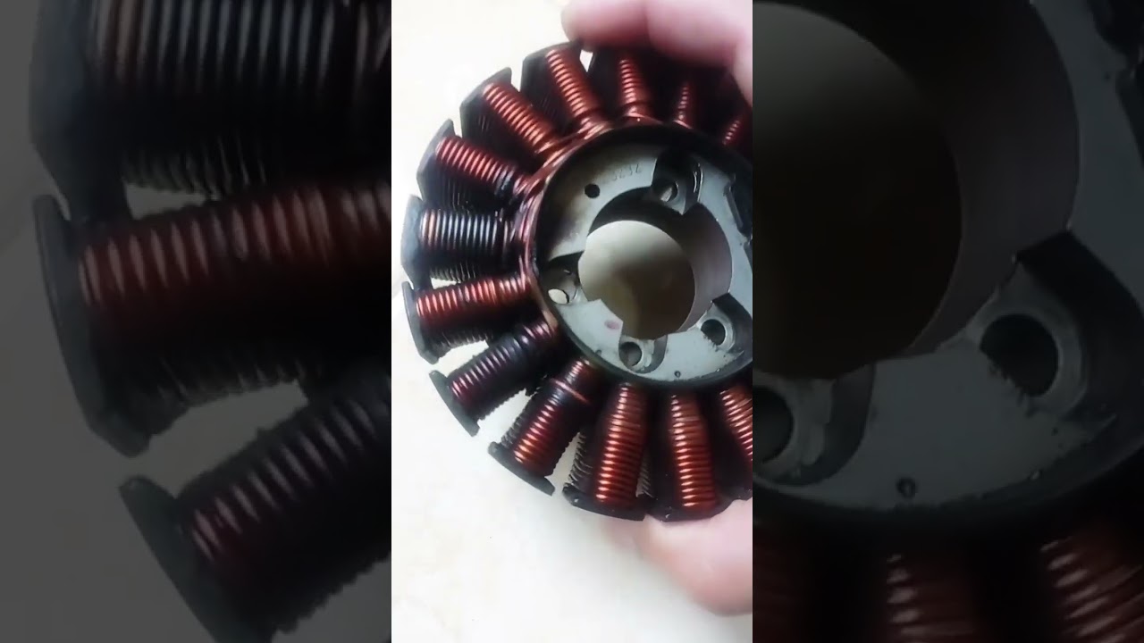 Penampakan spull magnet vario 125 yang konslet. Apakah bisa diperbaiki ya?  #shorts