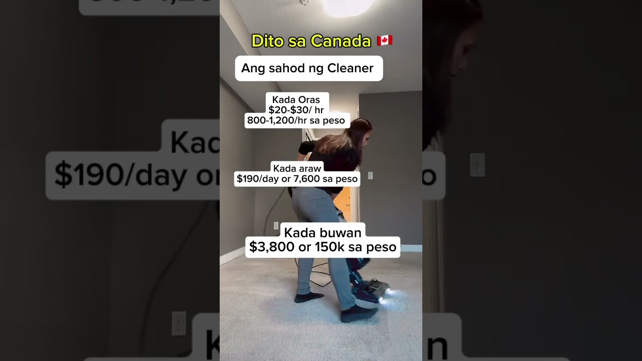 Sahod ng cleaner dito sa  Canada 🇨🇦 #canada #pinoyabroad  #ofw  #canadalife
