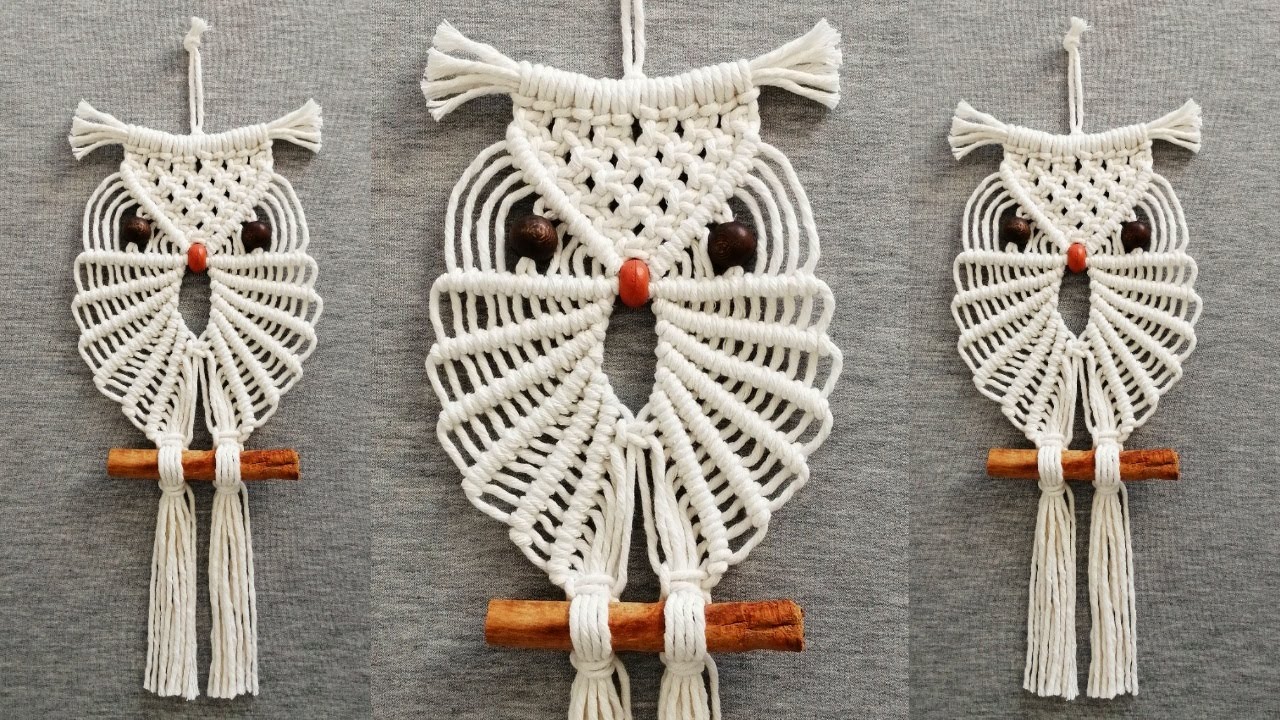 DIY como hacer un BÚHO en MACRAME | DIY Macrame Owl Wall Hanging Tutorial