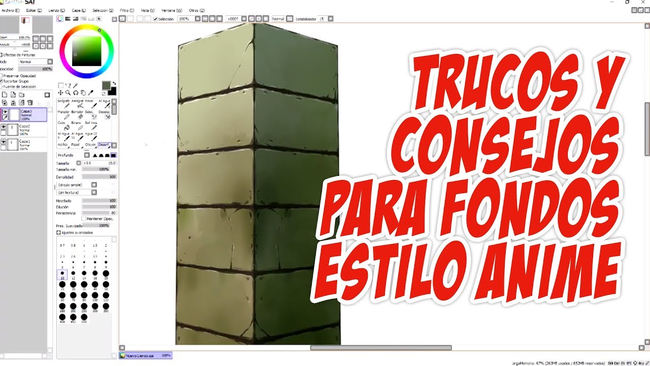 Tips y consejos para fondos estilo Anime - Pilar de concreto