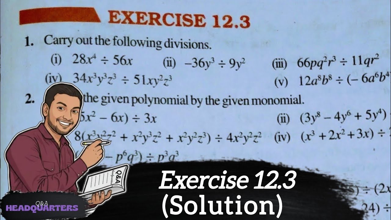 Exercise 12.3(Q1-Q3) Factorisation class 8th solution -1 | Chapter 12 | New Ncert | CBSE 2025-26
