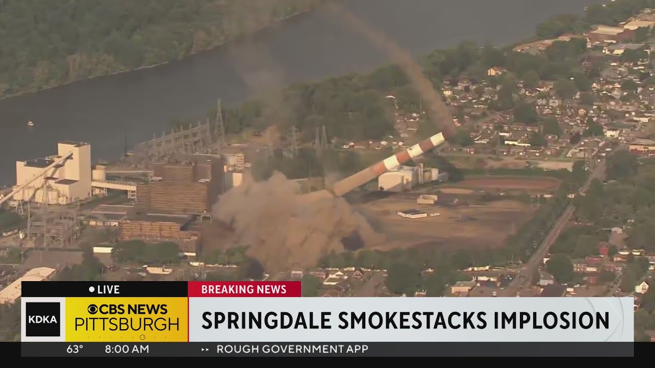 Springdale Smokestacks Implosion
