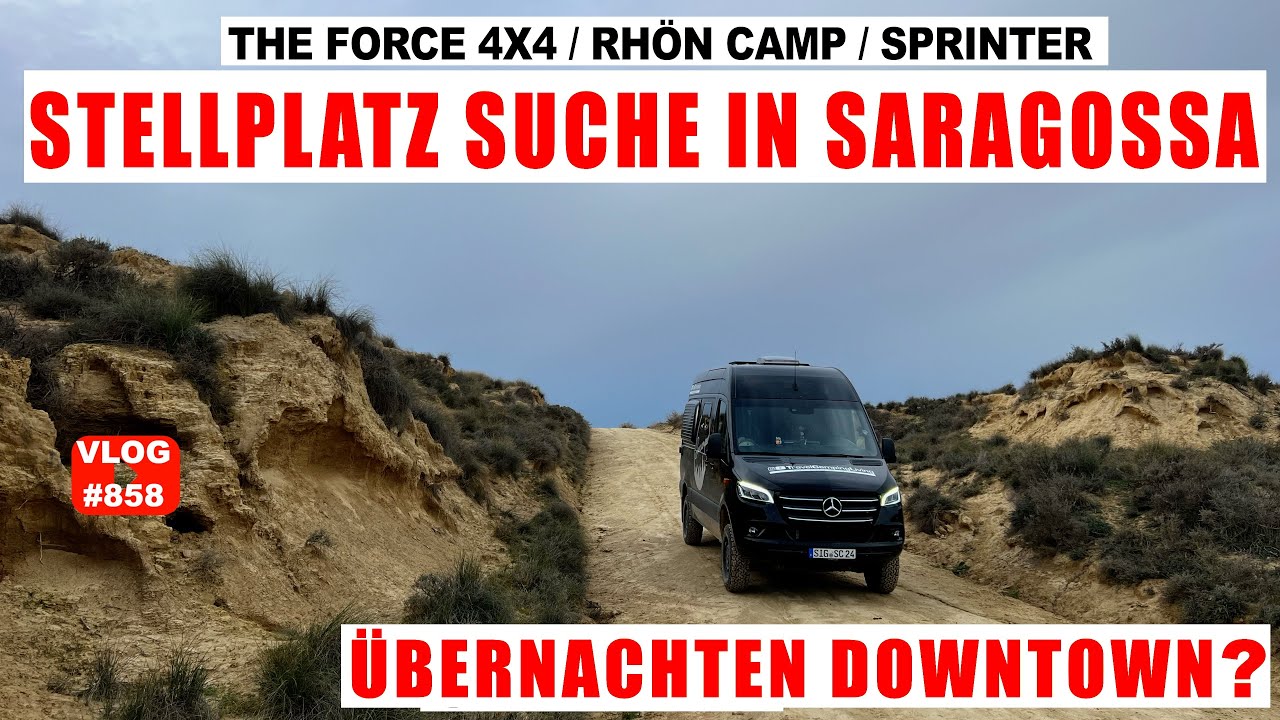 #858 DOWNTOWN SARAGOSSA? ZU GEFÄHRLICH ZUM ÜBERNACHTEN? Bardenas Reales...einmal links!| Stausee