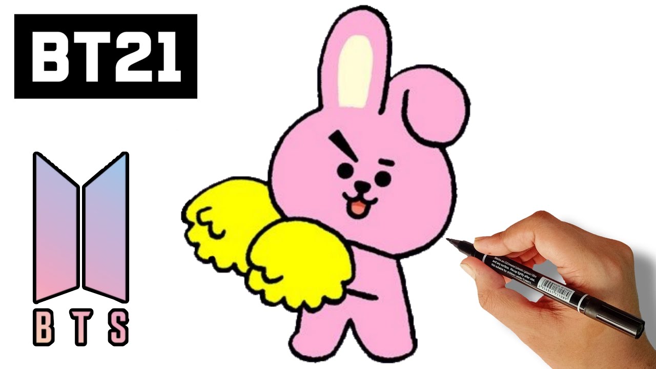 How to Draw BT21 Cooky step by step | BTS Jungkook persona | BTS BT21 Cooky