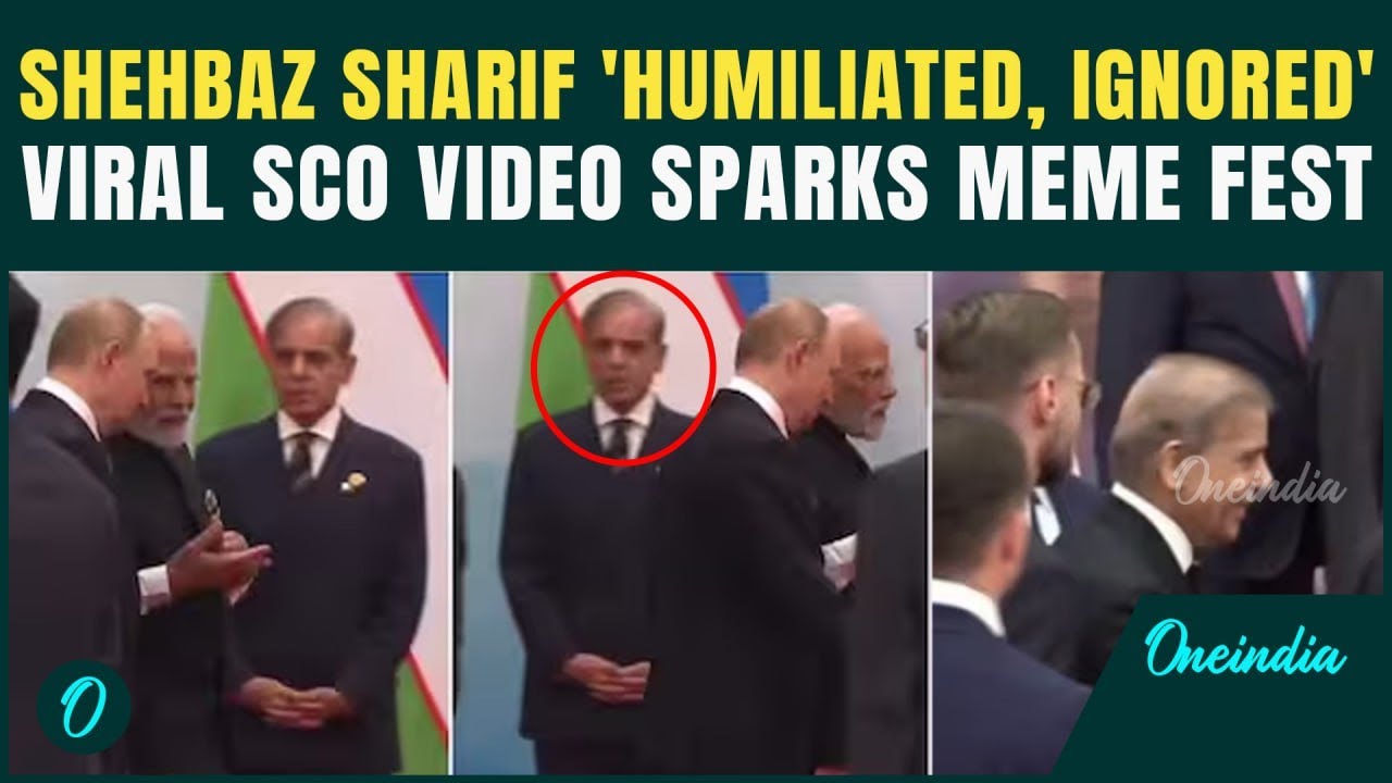 VIDEO: Putin Modi Ignore Shahbaz Sharif Desperate For Attention | Pakistan PM Humiliated At SCO 2025