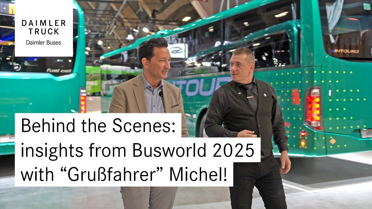 Busworld 2025: A Visit from the #Gru&szlig;fahrer Michel at Daimler Buses!
