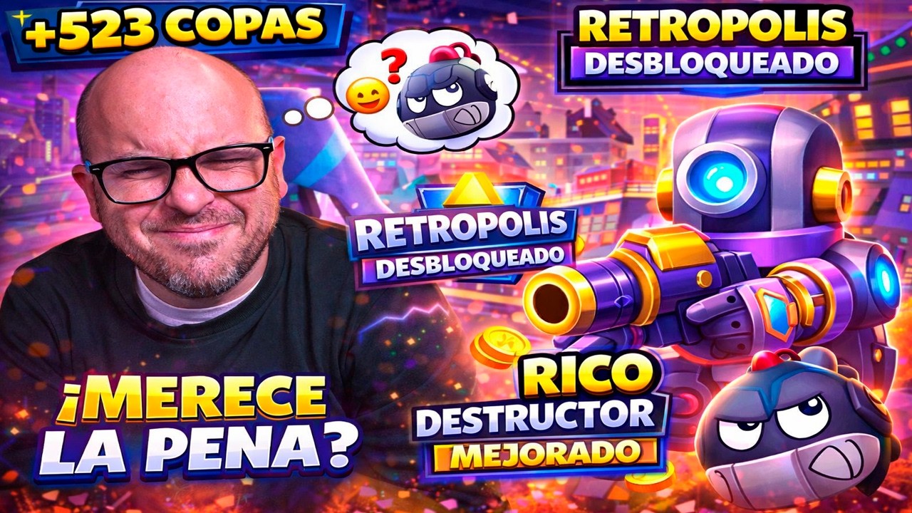 Mejoro a RICO DESTRUCTOR y desbloqueo TICK ARTILLERÍA😱| ¿Merece la pena? +523 Copas | Brawl Stars #6