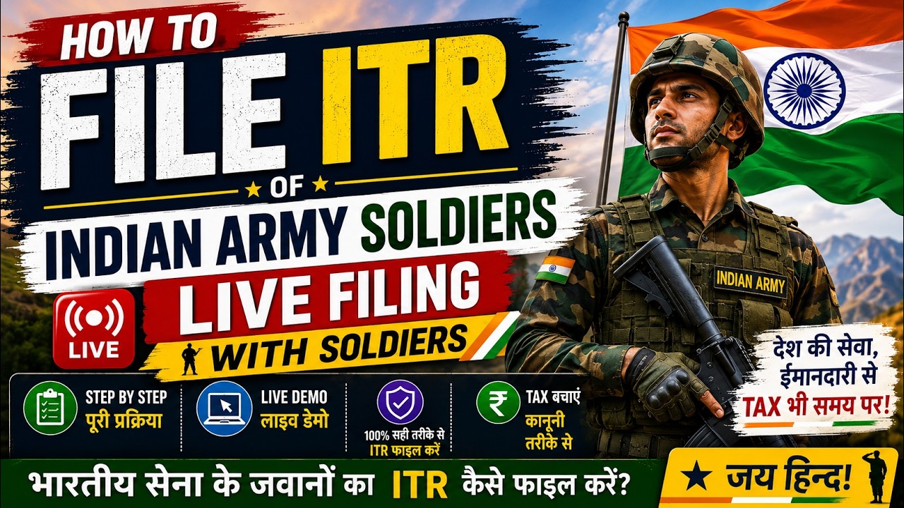 How to File ITR for Indian Army Soldiers | Live ITR Filing Demo 2026 | Step by Step Guide in Hindi