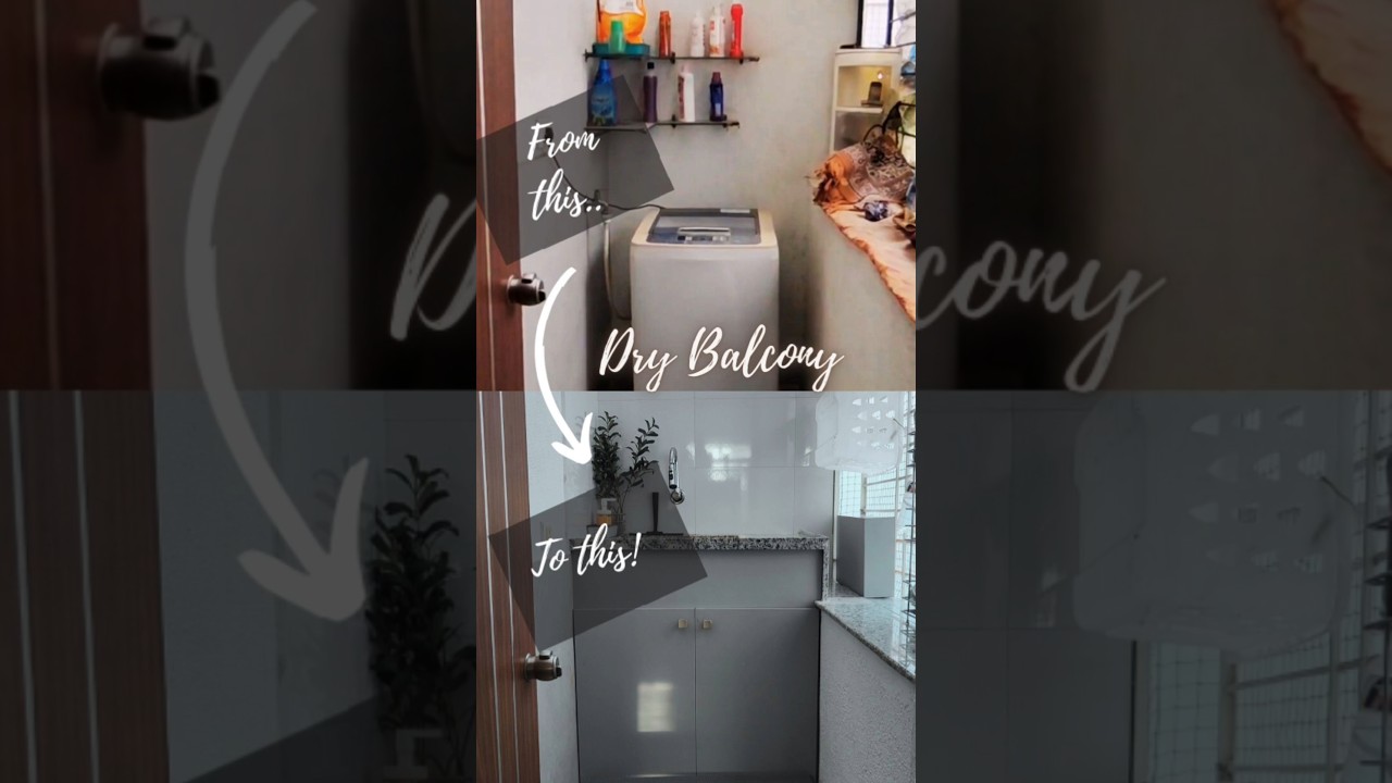 Kitchen Sink Ideas | Laundry Space | Dry balcony #smallspaceliving #indianhomes #kitchensink