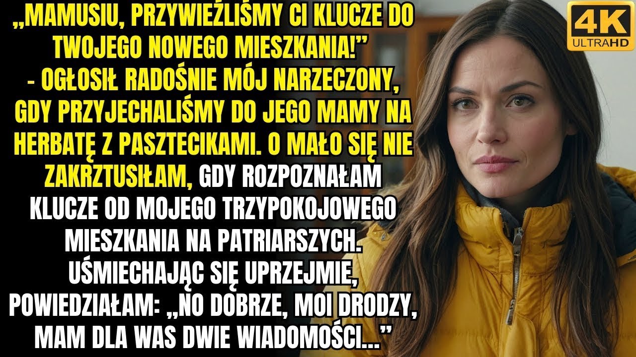 „Mamusiu, przywieźliśmy ci klucze do twojego nowego mieszkania!” – ogłosił radośnie narzeczony,