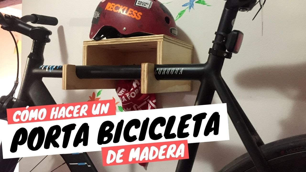 🚲 Cómo hacer UN PORTA BICICLETA de madera – (SOPORTE O COLGADOR de bicicleta a la pared)