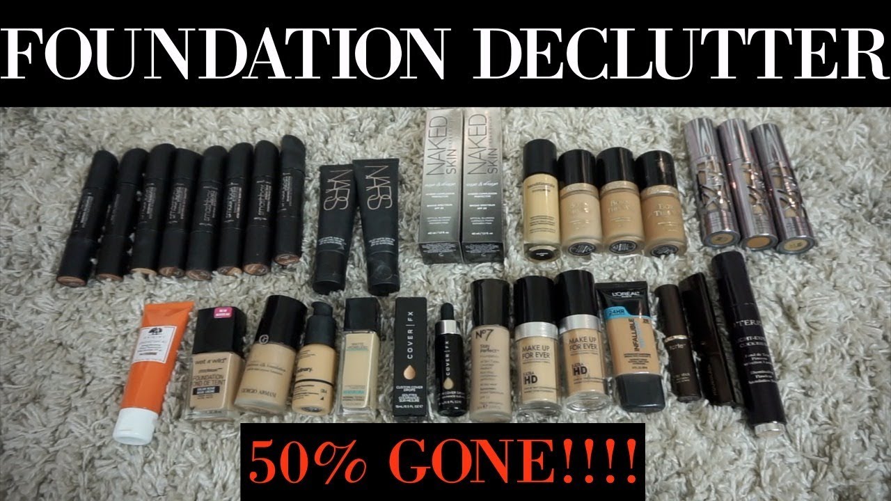 DECLUTTERING HALF OF MY FOUNDATION COLLECTION!!