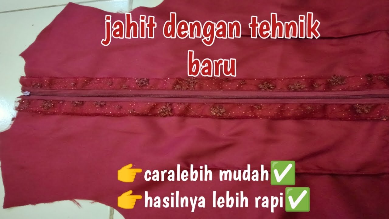 CARA MENJAHIT RESLETING JEPANG PADA BROKAT YANG BERFORING dengan tehnik baru yang sangat mudah