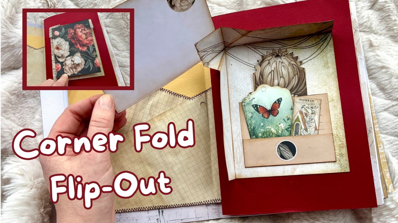 Junk Journal Ideas | Corner Folded Flip-Up Page