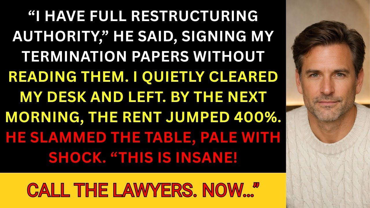 You're Fired! the New Manager Shouted. I Packed Calmly—Inform the Board Rent Increases 400% Tomorrow