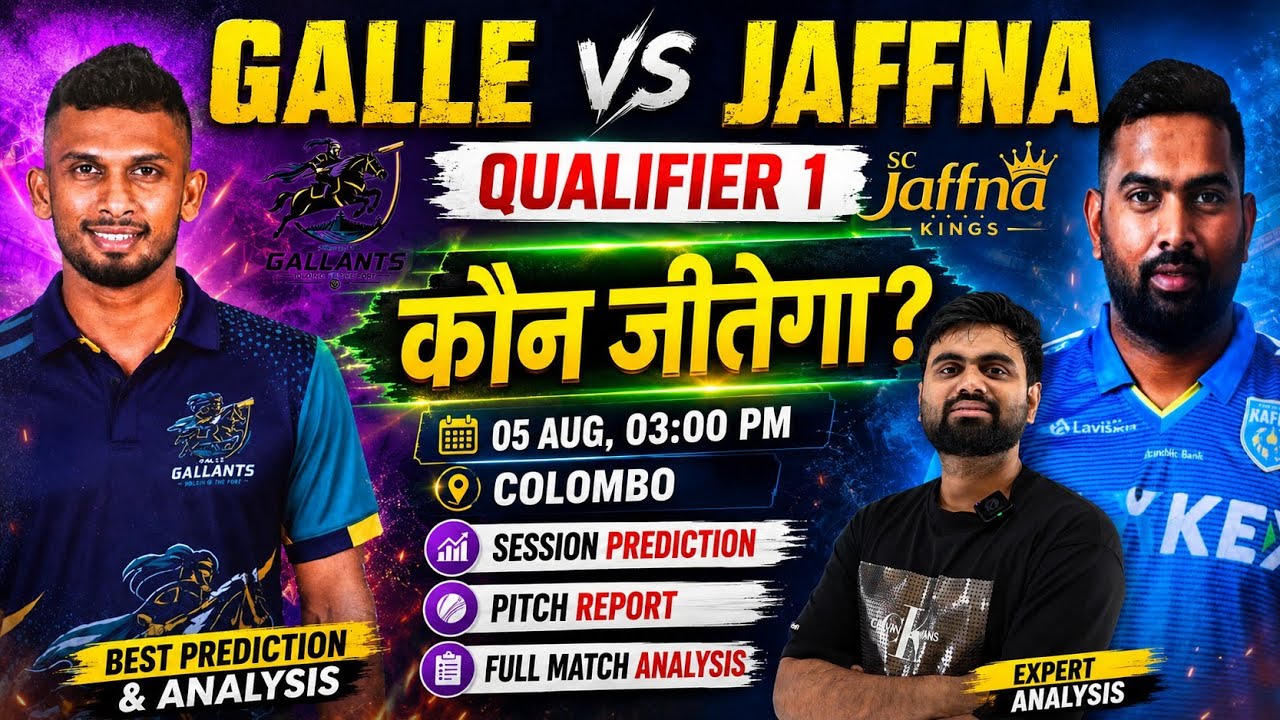 Galle gallants vs jaffna kings lpl qualifier 1 match prediction, gg vs jk lpl today match prediction