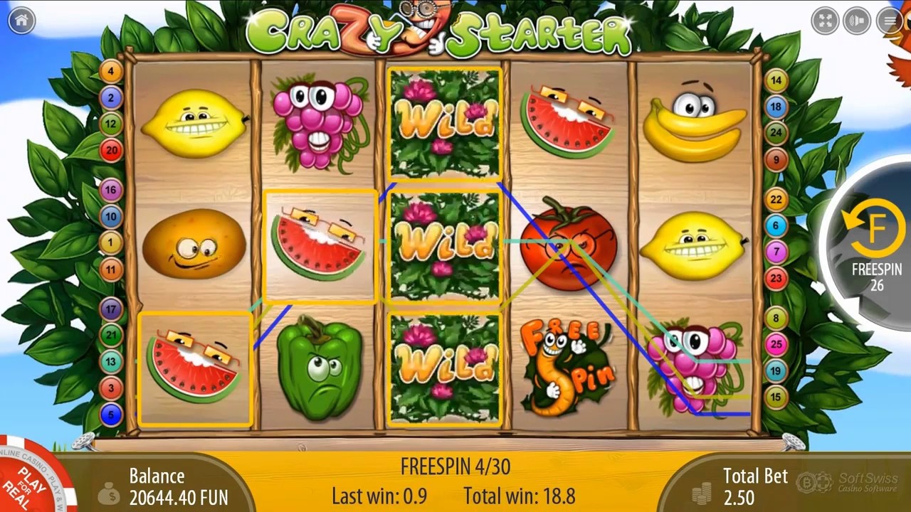 Play Softswiss' Crazy Starter at Casino Royal!