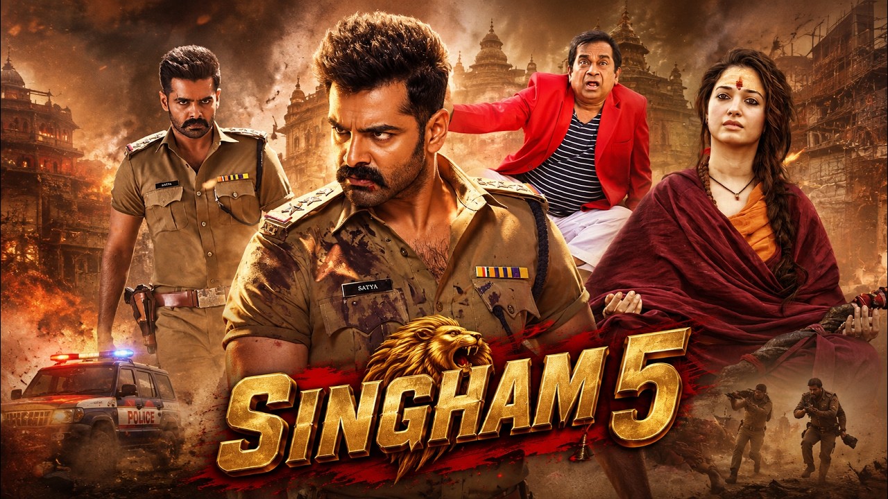Singham 5 (2026) Hindi Dubbed Full Action Movie | Ram Pothineni | Tamannaah | Brahmanandam