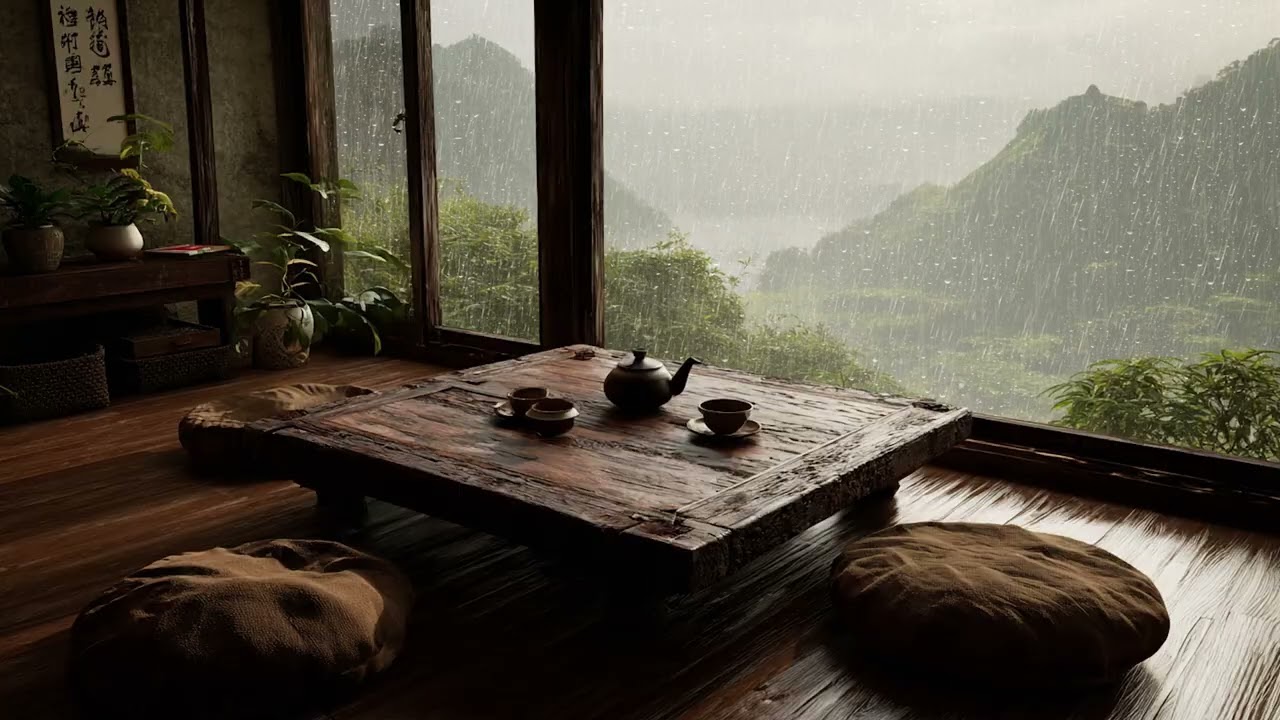 3 Hours Peaceful Rain & Piano 🌧️ Relaxing Deep Sleep Ambience