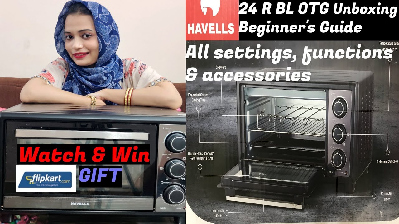 Watch & Win | Havells OTG 24 R BL Full Tutorial | Unboxing Havells Oven Toaster Griller