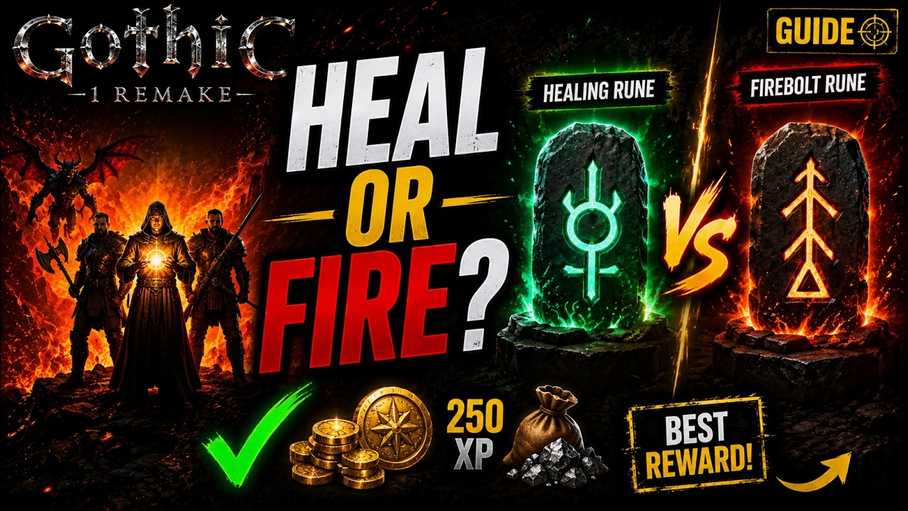 Should You Get the Healing Rune or Firebolt Rune In Gothic 1 Remake