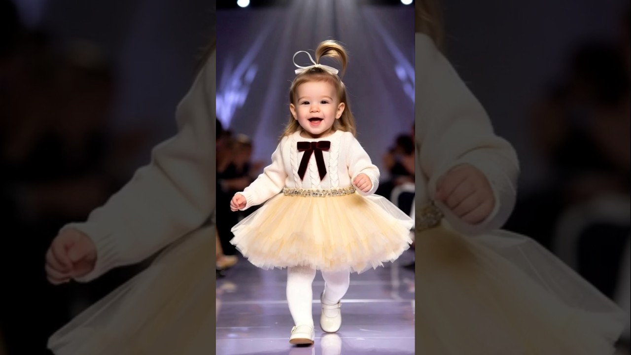 Cute Korean Baby Girl Catwalk 🌟 Fashion Show Moment 🌟 Baby Fashion Trend 👶✨ 