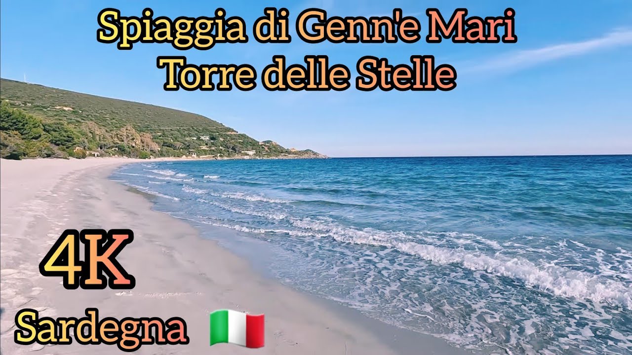 Sardegna, Torre delle Stelle, la Spiaggia di Genn'e Mari ad Aprile - UHD 4K 60 fps