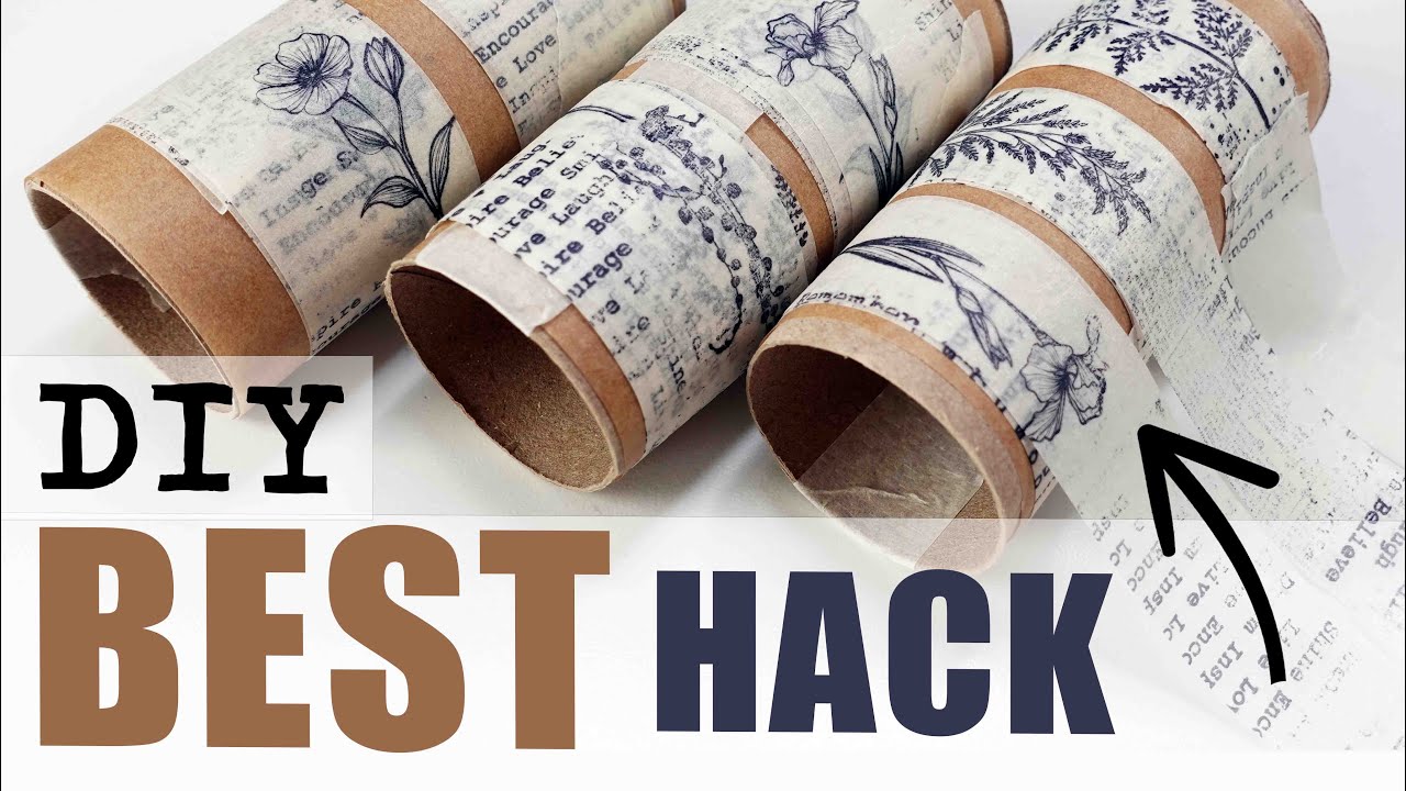 🤯 Mind-blowing ~ HOW to MAKE text washi TAPE ~ budget DIY + ✨ BONUS PROJECT ✨