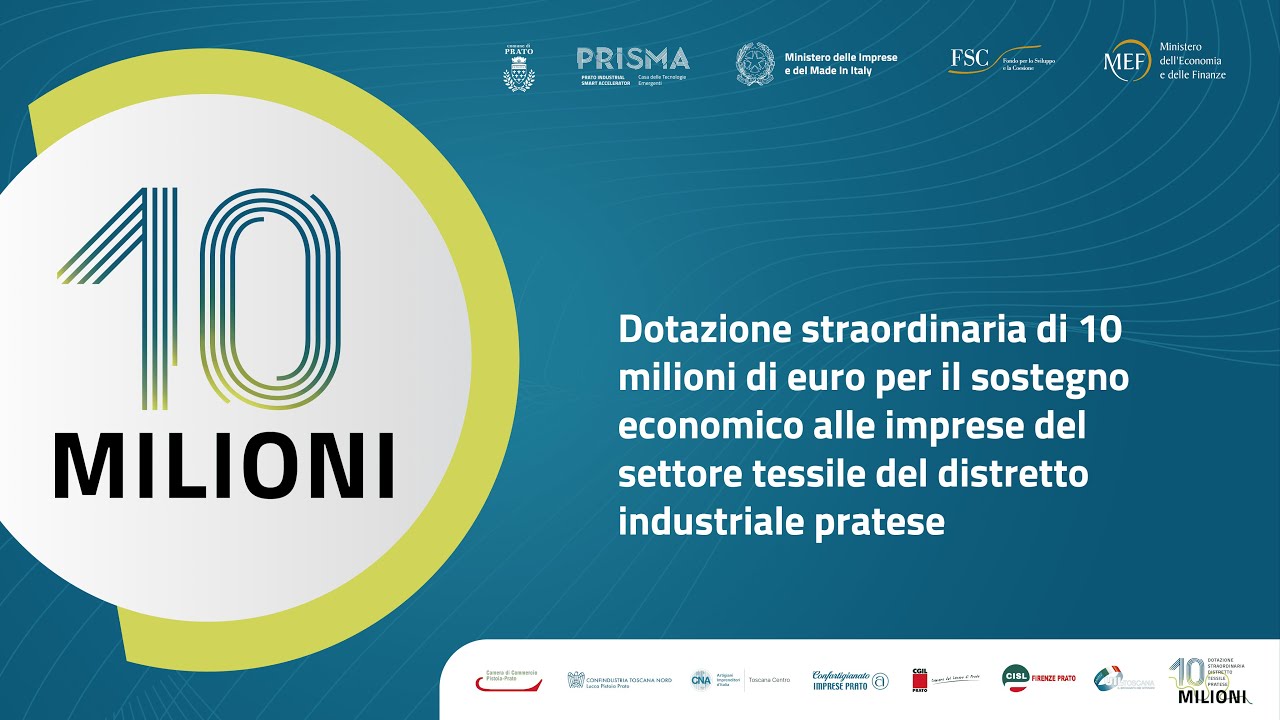 Dotazione straordinaria di 10 milioni di euro per il sostegno alle imprese del settore tessile