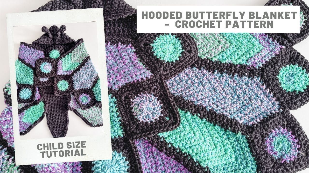 Hooded Butterfly Blanket Crochet Pattern