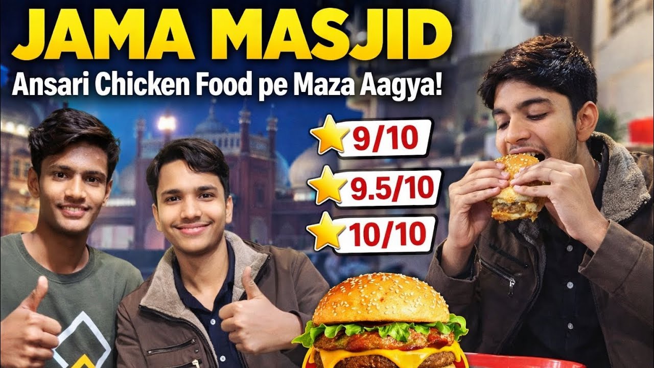 Jama masjid Ansari chicken food pe maza aagya #first vlog