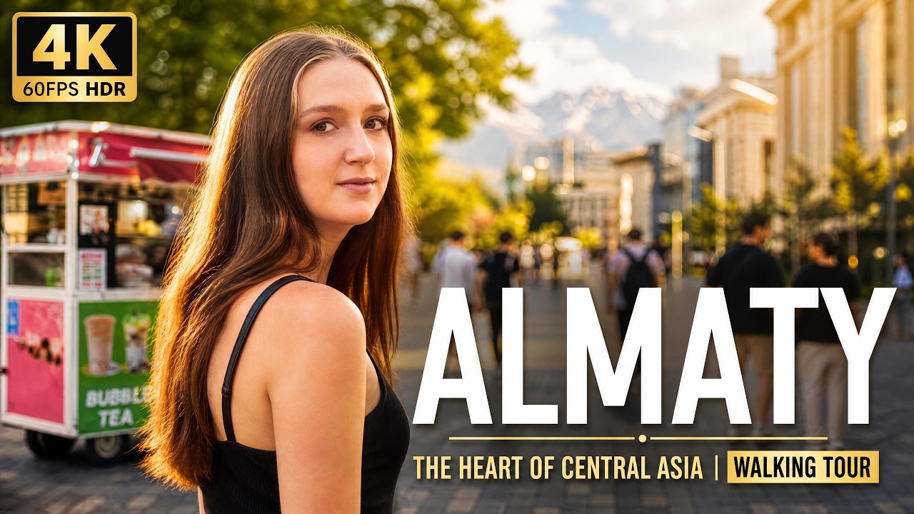 Almaty Walking Tour of Arbat Street, Kazakstan August 2025 🇰🇿 4K HDR 60fps - Almaty City Autumn 2025