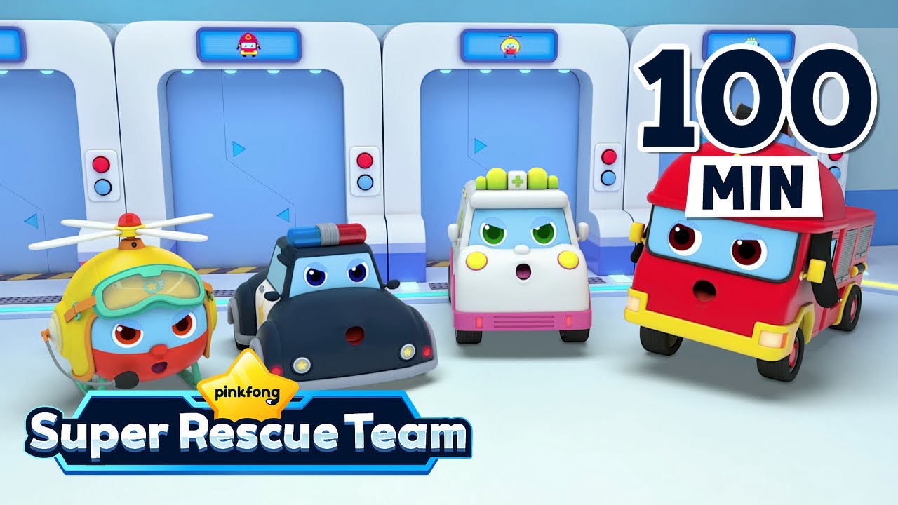 [2023 BEST] Super Rescue Team ALL Songs & Cartoons | Pinkfong Car Videos for Children