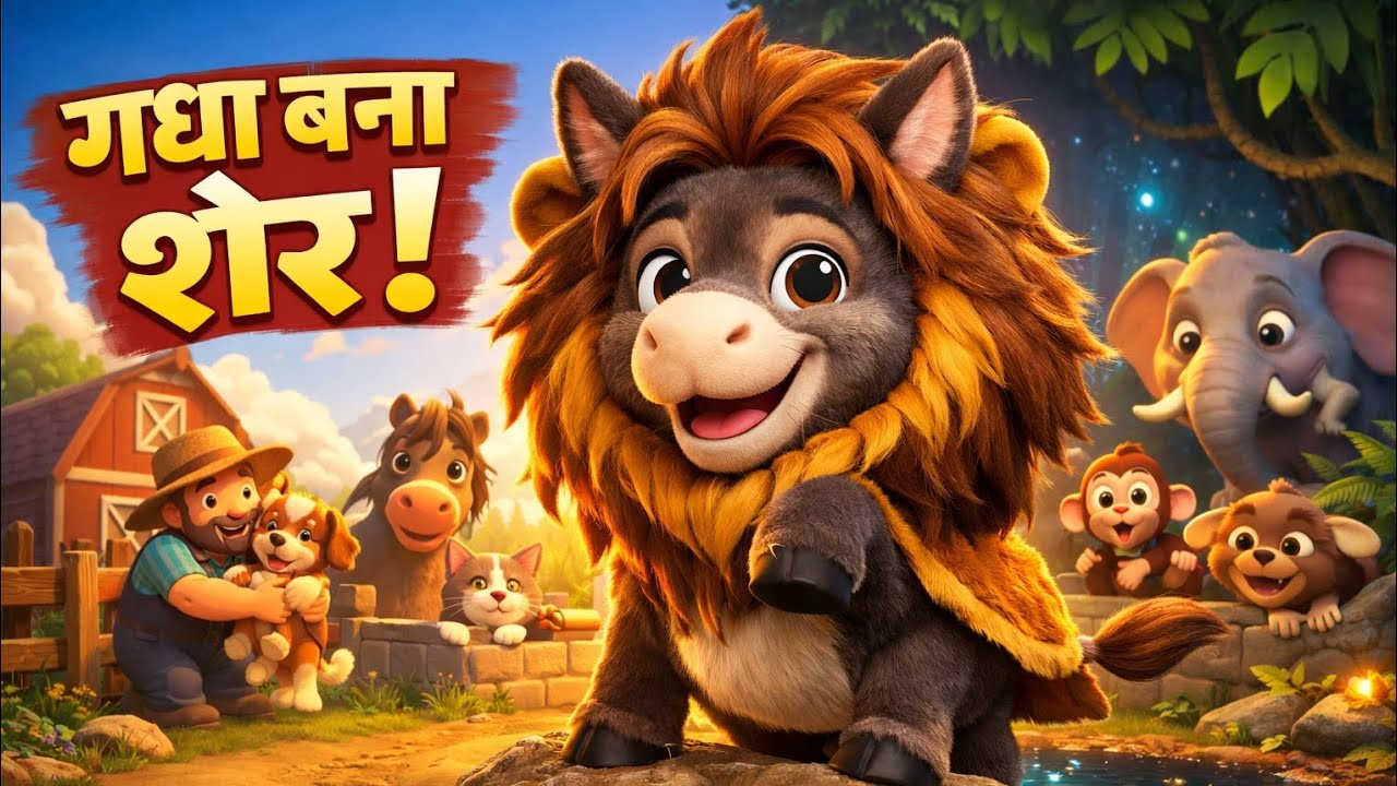 गधा बना शेर! 🦁✨ अपनी पहचान ही सबसे खास है | 3D Moral Story 