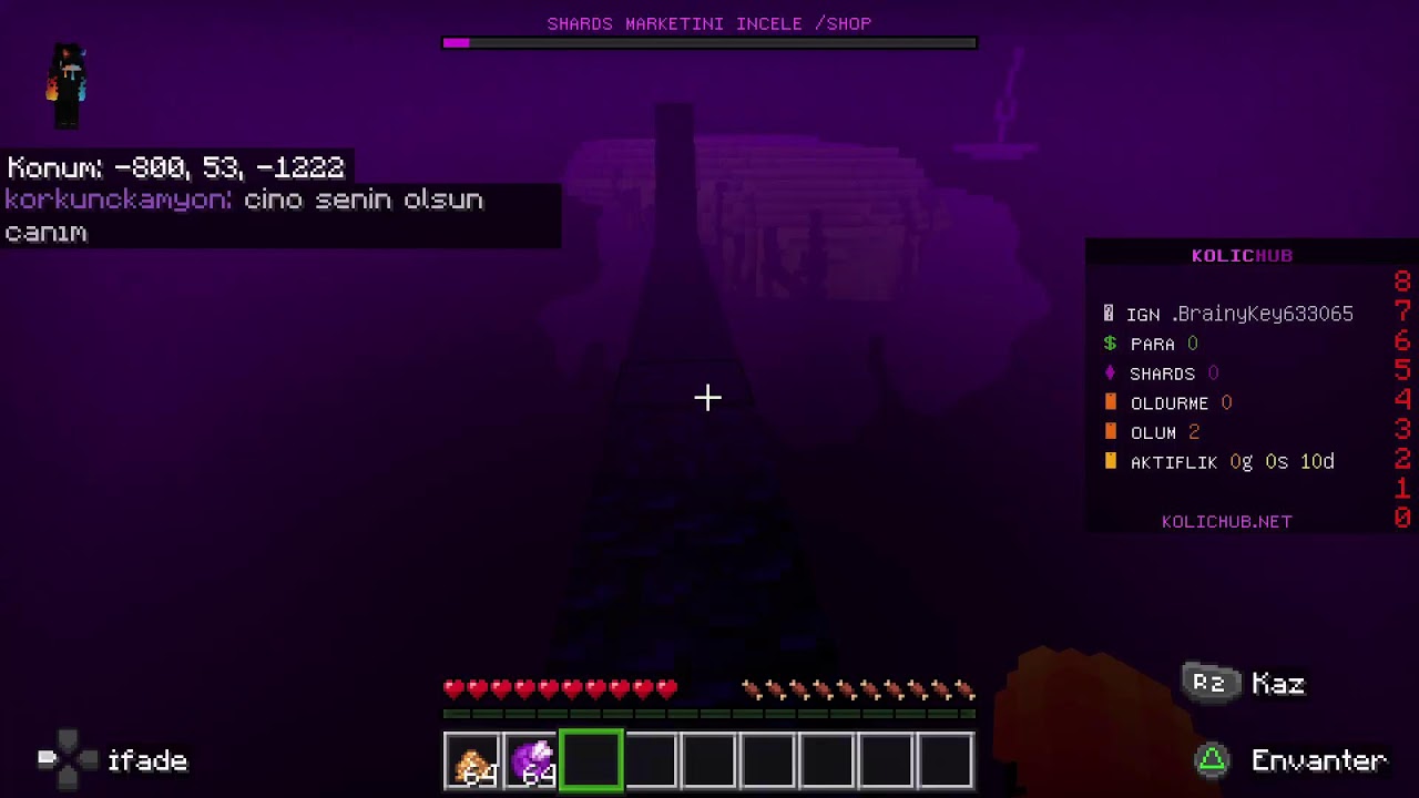 Minecraft isdediğin sunucuya girmek