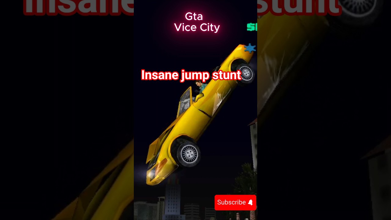 Insane Car Jump Stunt in GTA Vice City 😱🔥 | Perfect Landing 