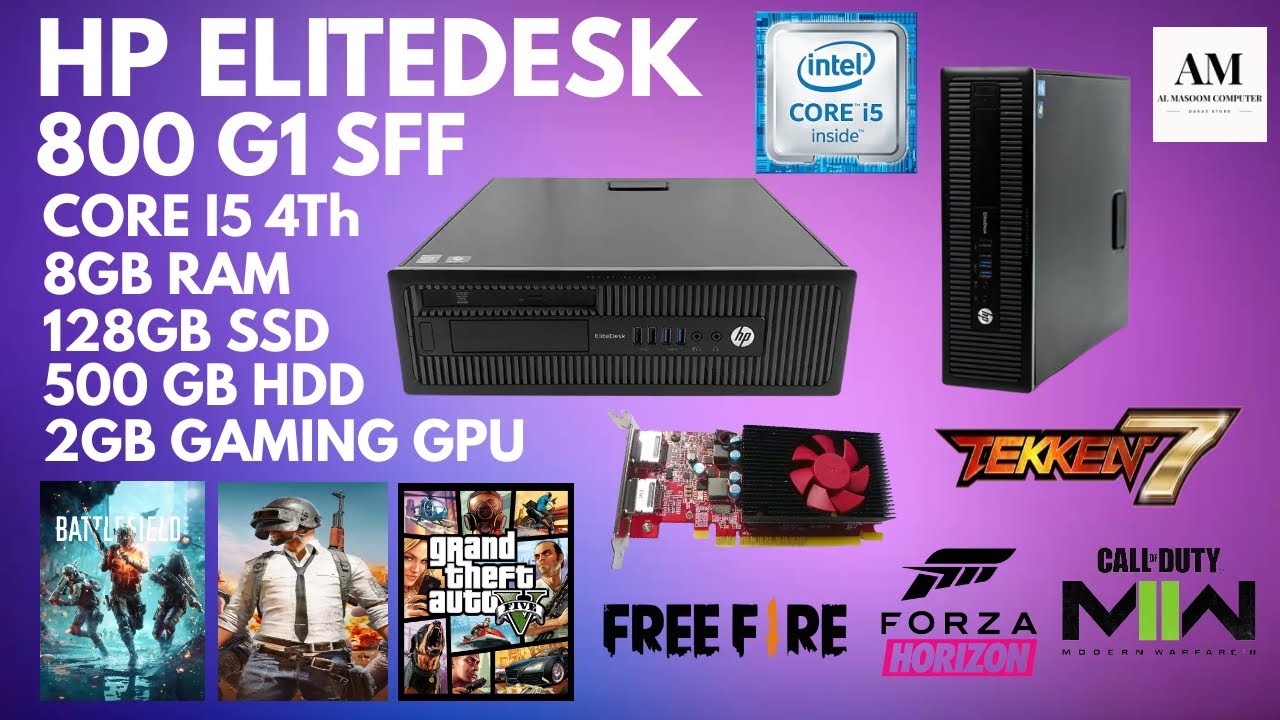 HP ELITEDESK 800 G1 SFF [ i5 4TH , 8GB, 128GB SSD, 500GB HDD, 2GB GRAPHIC CARD ] [ GAMEPLAY 2023 ]