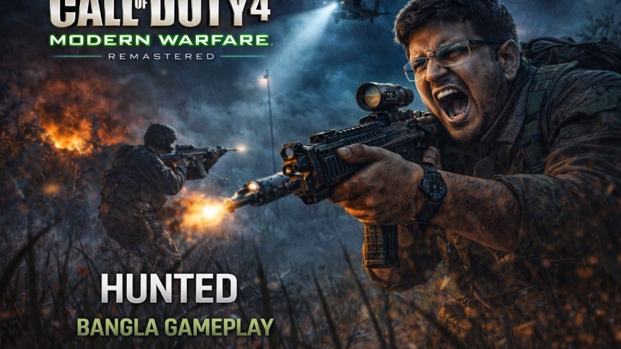 Call of Duty 4 Modern Warfare Remastered | Hunted Bangla Gameplay | COD4 EP-07 Sniper Escape Mission