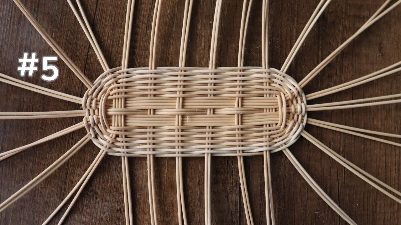 5.Ders - Oval Sepet Tabanı Başlangıcı -Temelden Orta Seviyeye Öğrenme Serisi-Rattan Sepet Dersi