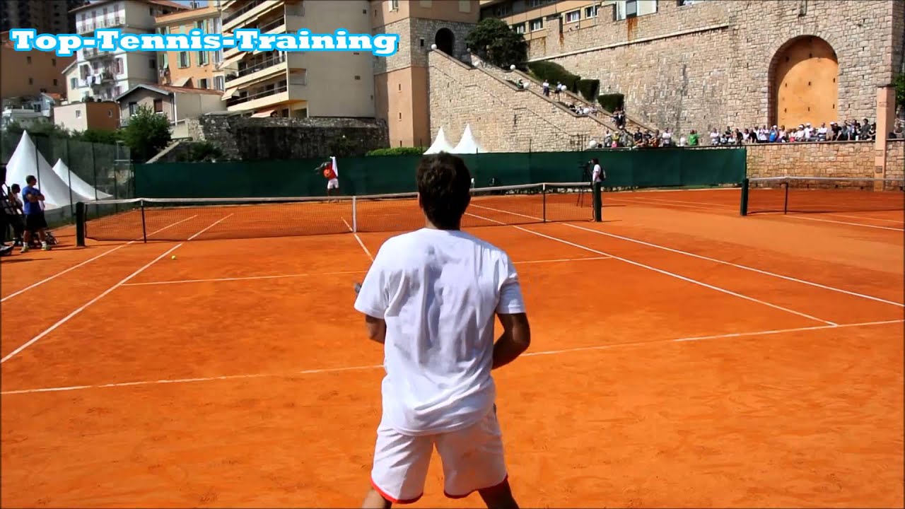 Rafael Nadal Forehand Only Drill 2014-COURT LEVEL VIEW