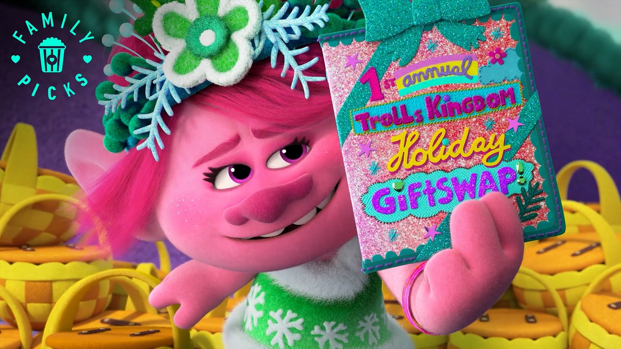 Poppy Launches the FIRST EVER Trolls Kingdom Secret Gift Swap! | Trolls: Holiday in Harmony
