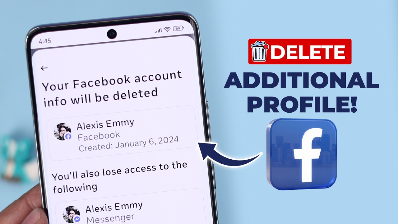 How to Delete an Additional Facebook Account! [Second Profile]