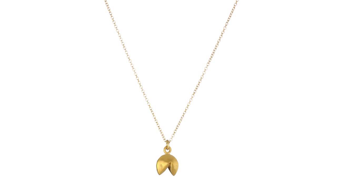 Dogeared Good Fortune Fortune Cookie Reminder Necklace SKU:8620985