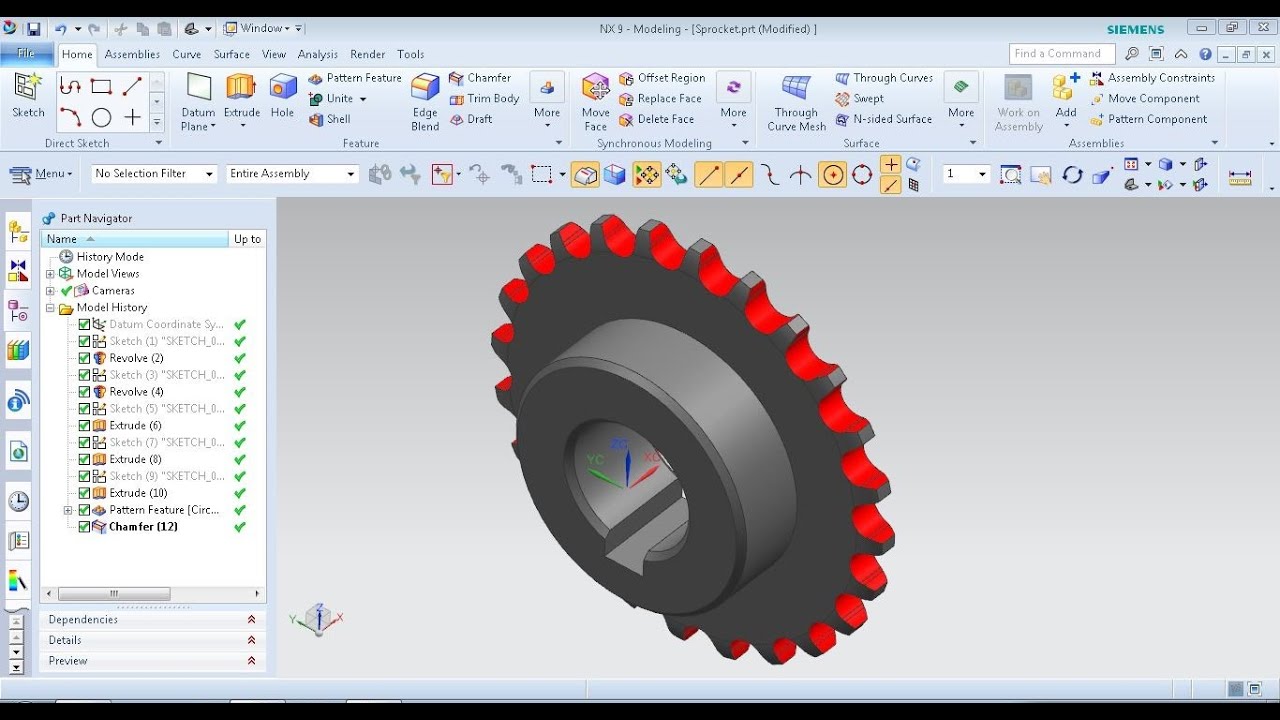 Siemens NX Sprocket