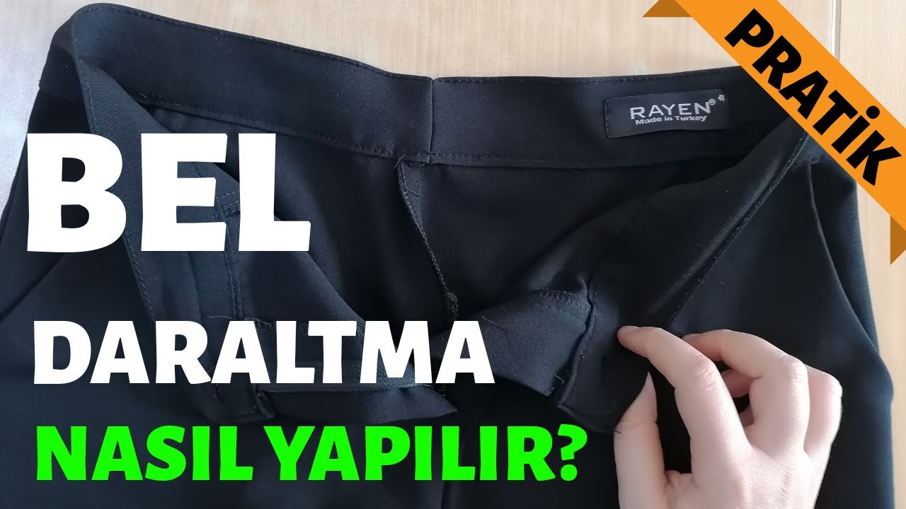 Pantolon beli daraltmanın en kolay yolu ✂️ Pantolon tamiratı. 5 dakikada hallet