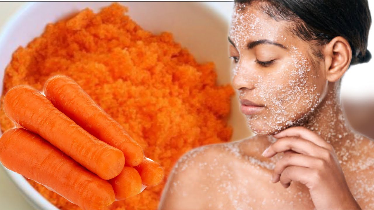 Carrot body scrub for glowing skin/ diy carrot body scrub